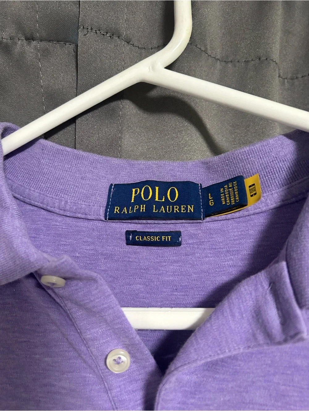 Ralph Lauren Men's Lavender Polo Shirt with Embroidered Pony